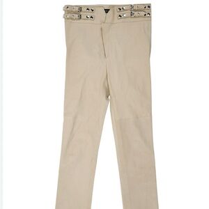 Isabel Marant lamb leather pants beige